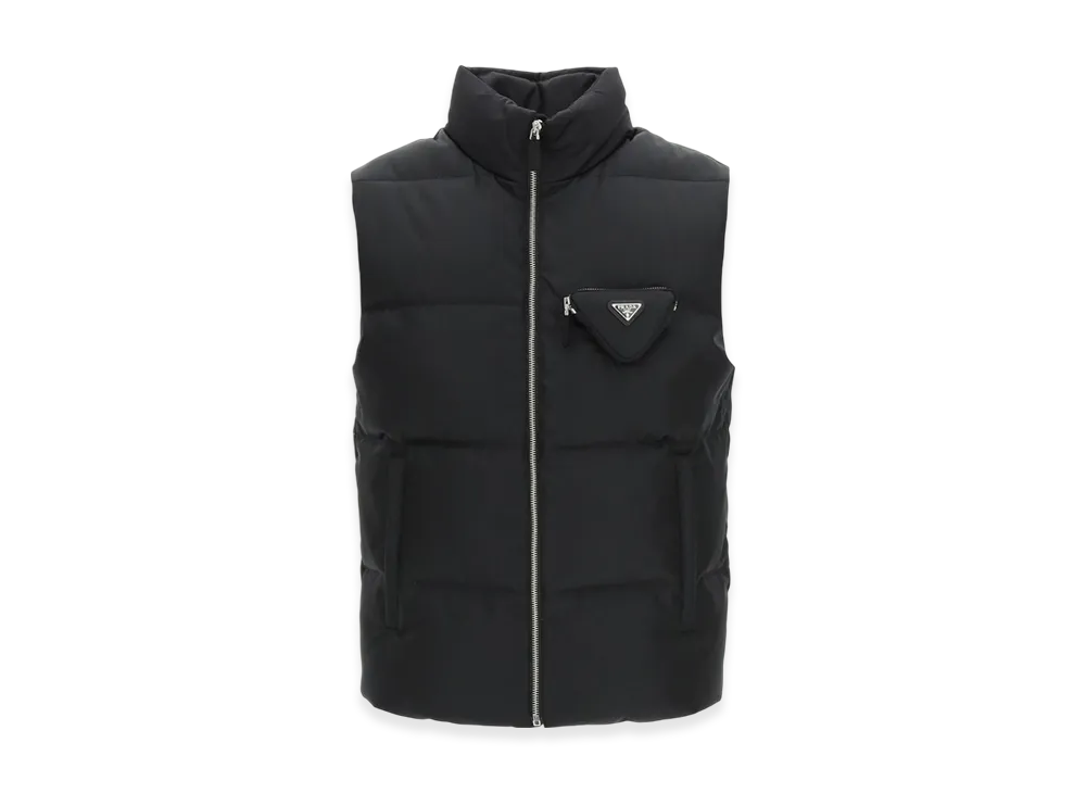 PRADA Re-Nylon Pouch Down Vest "Black"