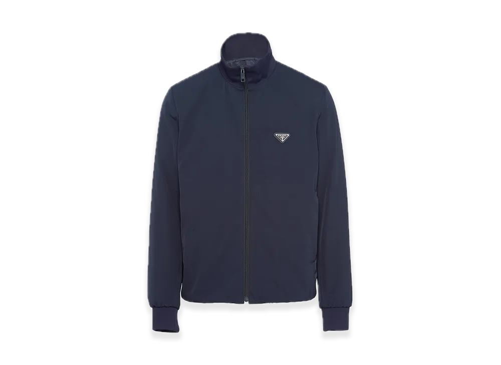 PRADA Stretch Technical Fabric Zip Sweatshirt "Navy"