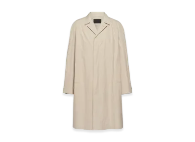 PRADA Cotton Blend Overcoat "Limestone"