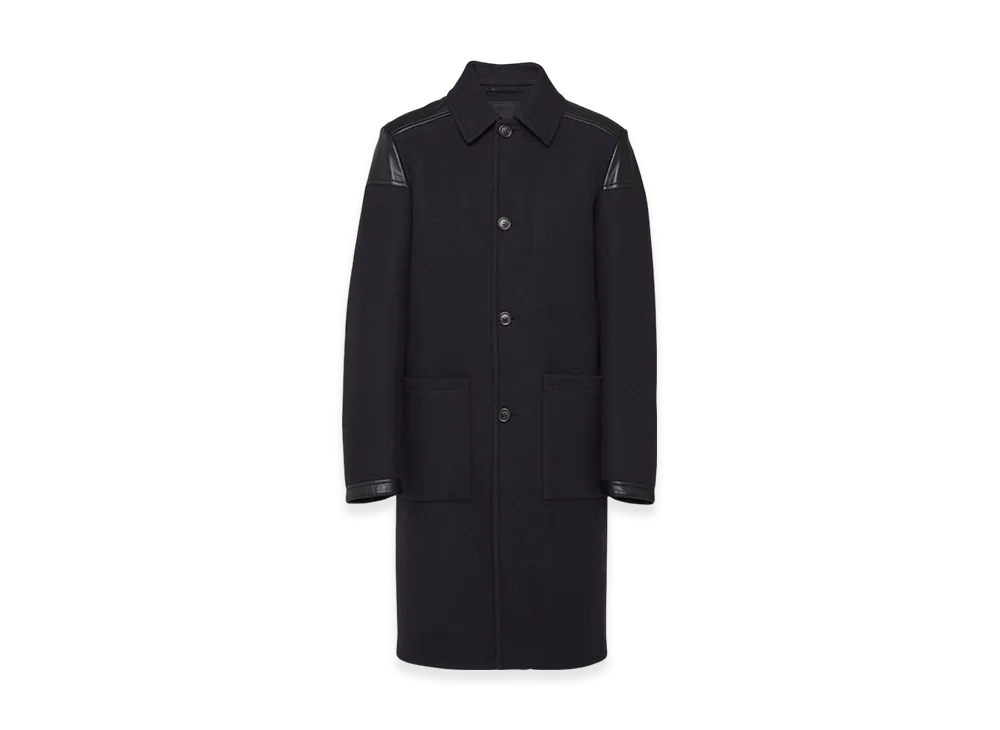 PRADA Wool Blend Coat "Navy"