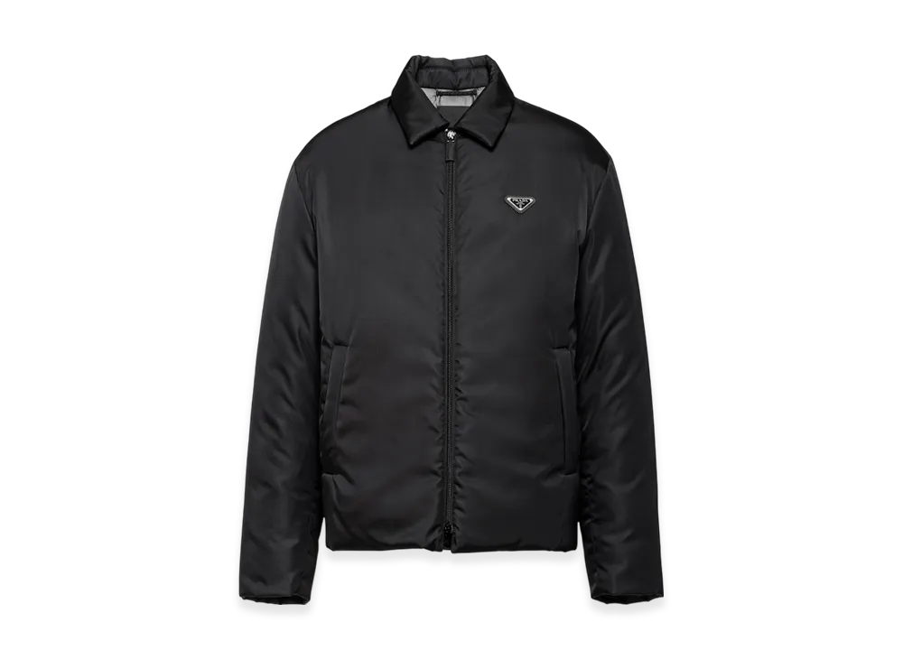 PRADA Re-Nylon Cropped Down Jacket "Black"