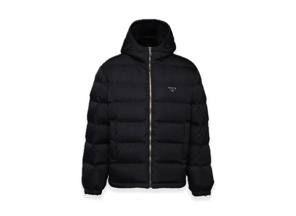 PRADA Re-Nylon Cropped Down Jacket "Black"