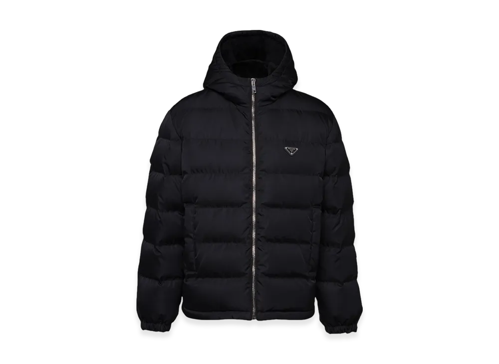 PRADA Cropped Re-Nylon Down Jacket "Black"
