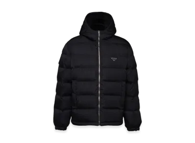 PRADA Cropped Re-Nylon Down Jacket "Black"
