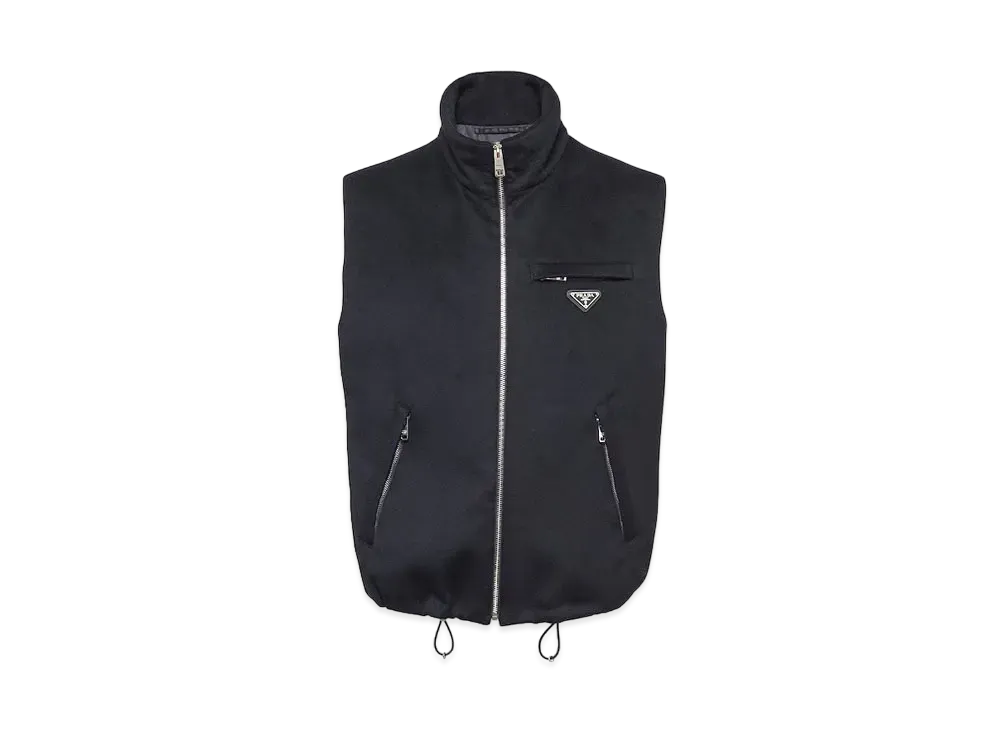 PRADA Men's Cashmere Down Vest "Navy"