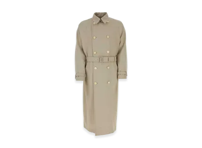 PRADA Cappuccino Gabardine Trench Coat "Beige"