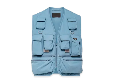 PRADA Cotton Blend Vest "Aviation Blue"