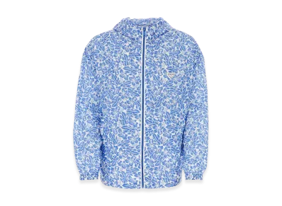 PRADA Printed Re-Nylon Windbreaker "Light Blue"