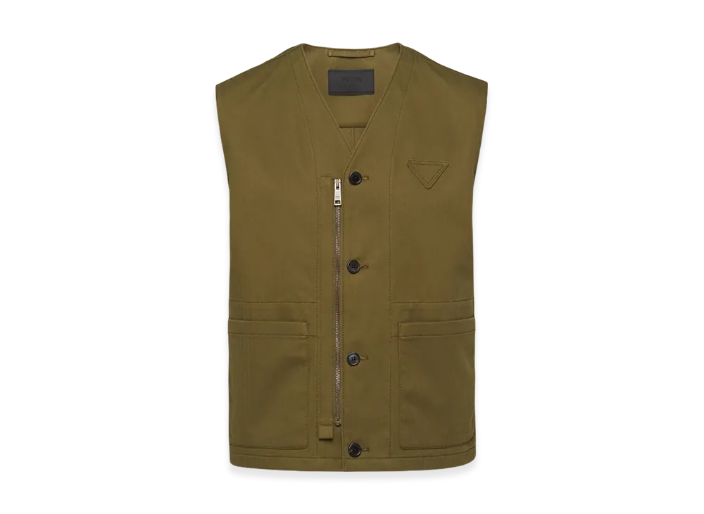 PRADA Cotton Vest "Military Green"
