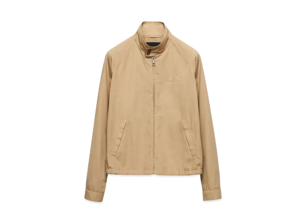 PRADA Men's Cotton Blend Jacket "Sand Beige"