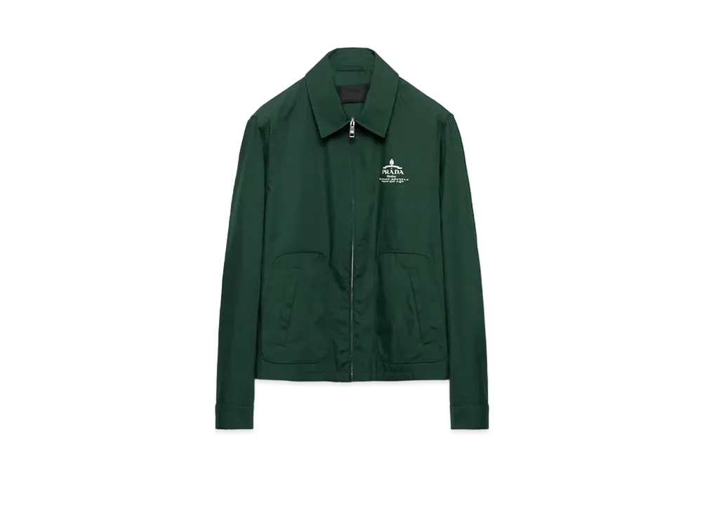 PRADA Men's Cotton Blend Blouson Jacket "Green"