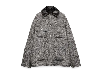 PRADA Wool Blend Jacket "White/Black"