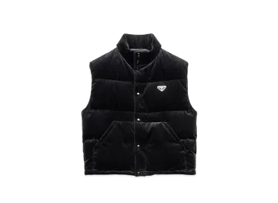 PRADA Men's Corduroy Down Vest "Black"