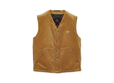 PRADA Men's Corduroy Vest "Sand Beige"