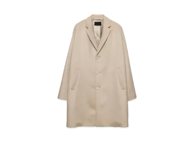 PRADA Men's Wool Blend Coat "Ivory"