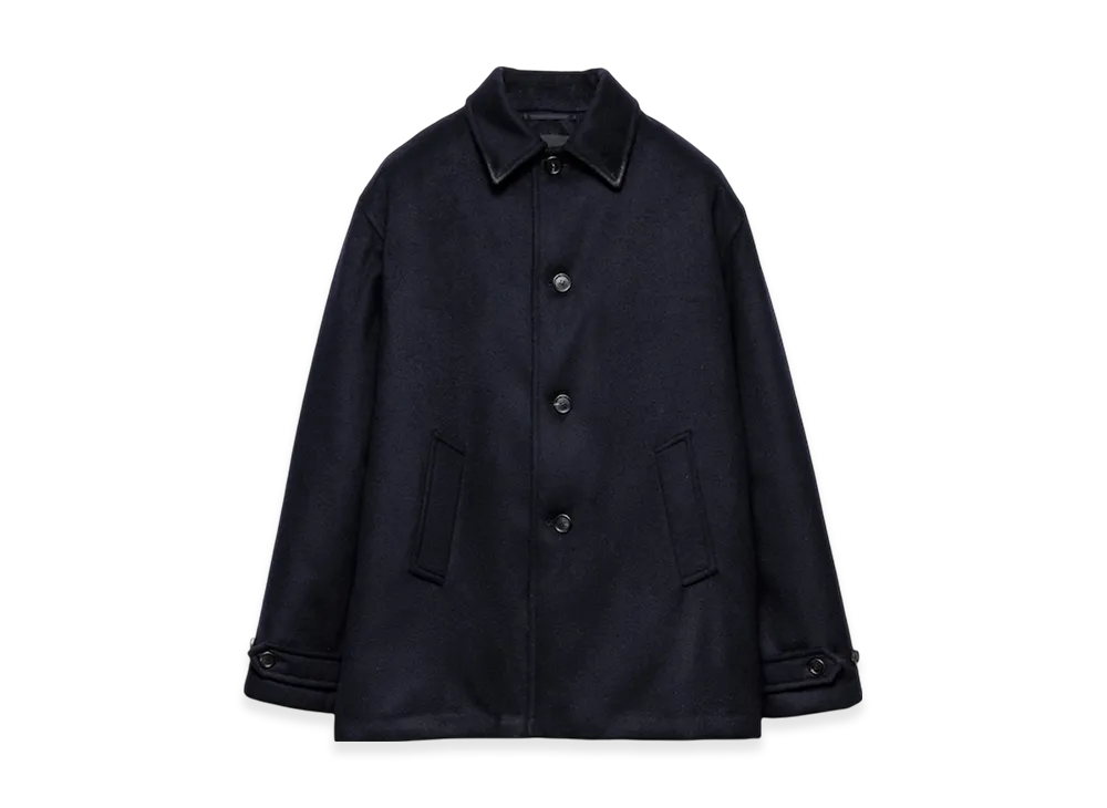 PRADA Wool Caban Jacket "Navy"