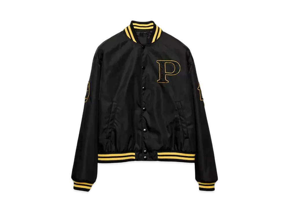PRADA Men's Re-Nylon Bomber Jacket with Patch "Black"