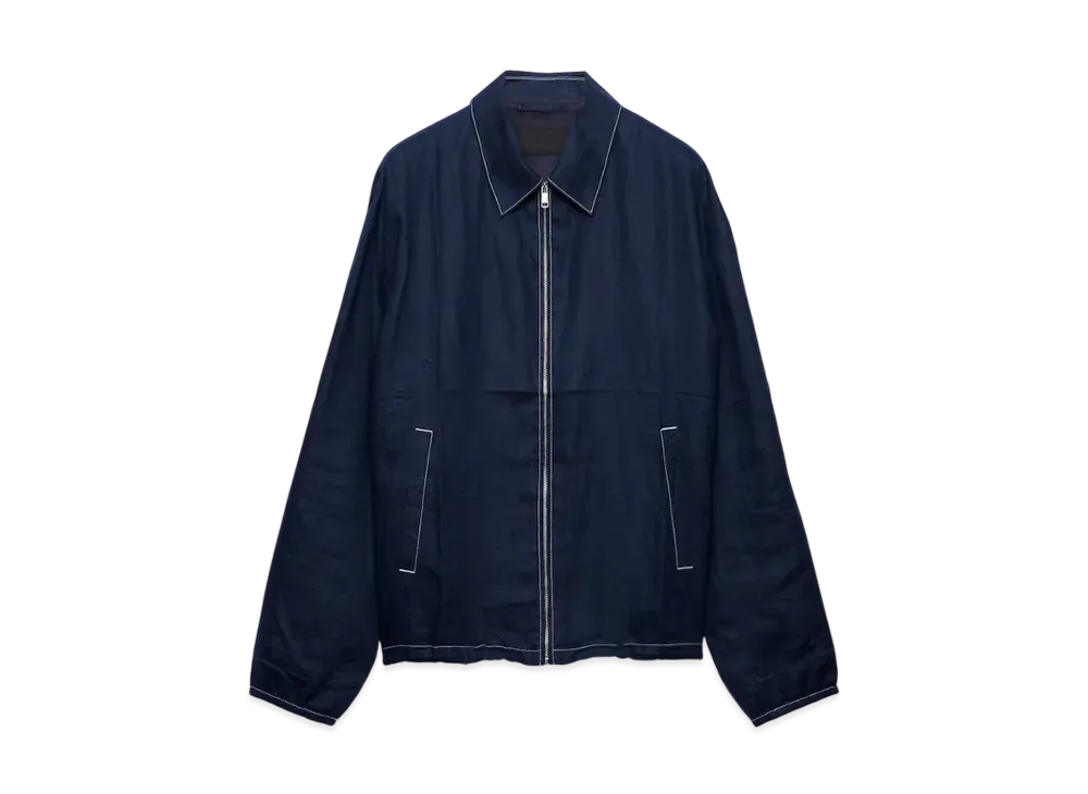 PRADA Men's Cotton Blouson Jacket "Navy"