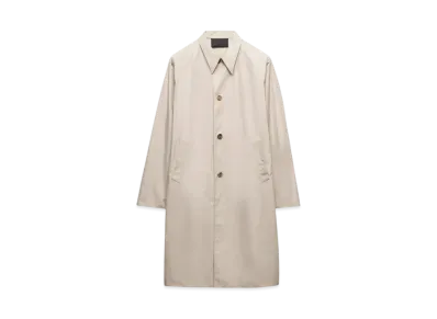 PRADA Men's Cotton Blend Coat "Ivory"