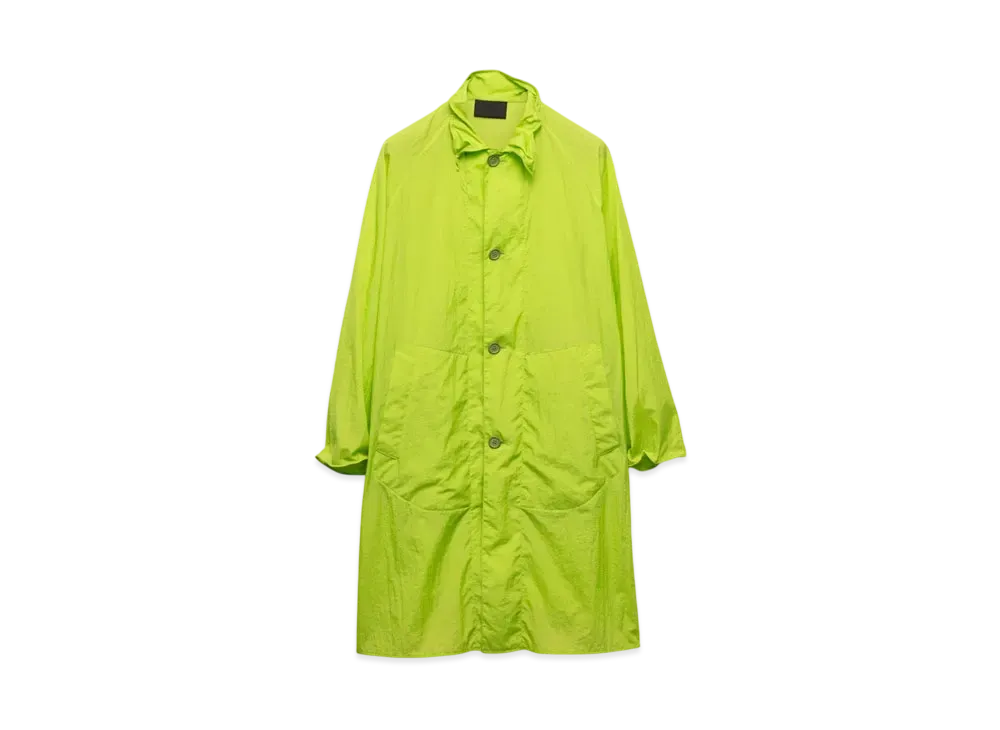 PRADA Men's Nylon Coat "Yellow Green"