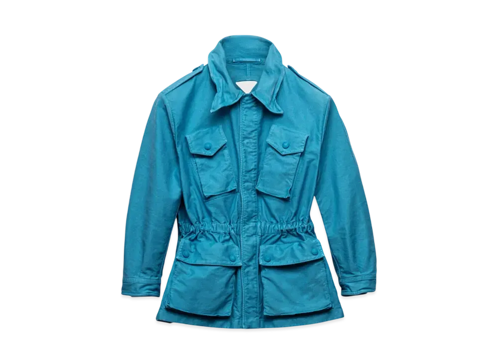 PRADA Men's Cotton Safari Jacket "Turquoise Blue"