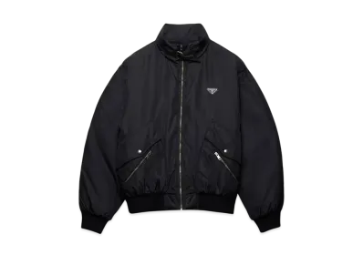 PRADA Men's Medium-Weight Re-Nylon Down Jacket "Black"