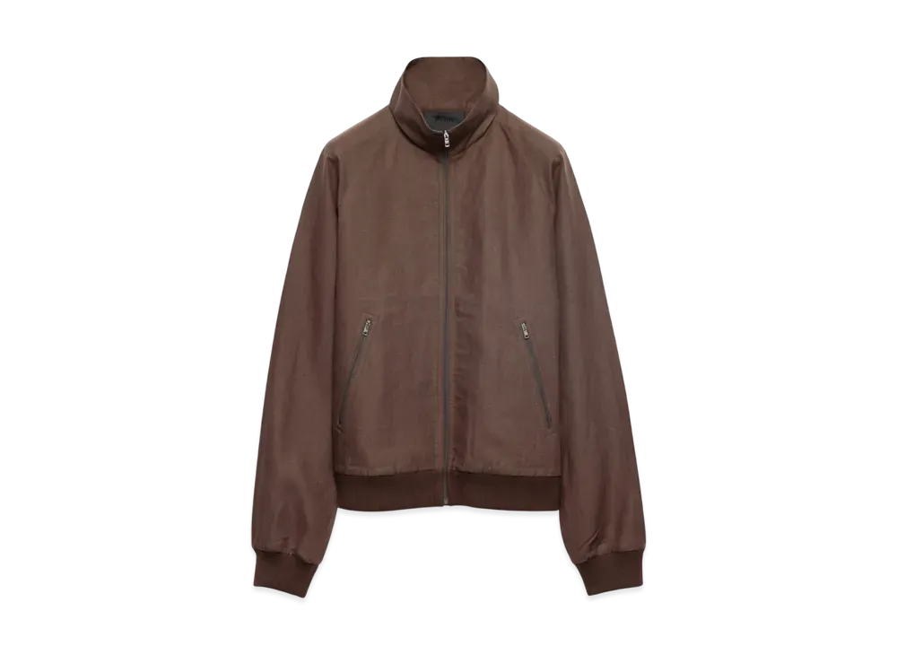 PRADA Men's Linen Jacket "Dark Brown"