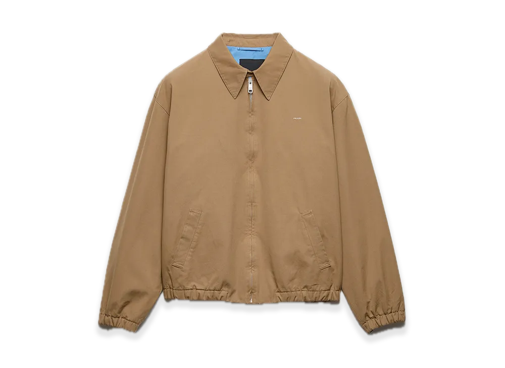 PRADA Cotton Jacket "Beige/Light Blue"