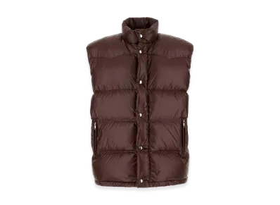 PRADA Chocolate Re-Nylon Sleeveless Down Jacket "Brown"