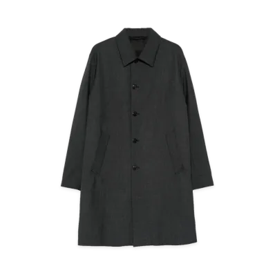 PRADA Technical Wool Coat "Anthracite Gray"