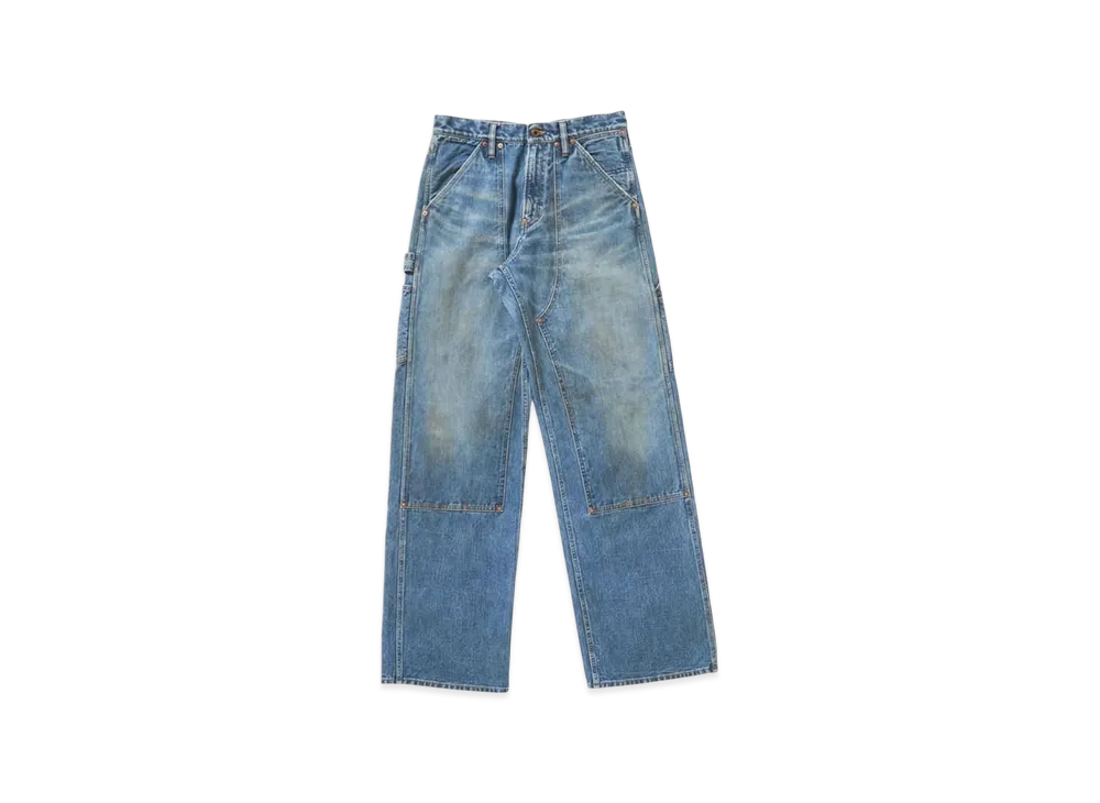 SUGARHILL Faded Modern Denim Pants Double Knee "Faded Indigo"