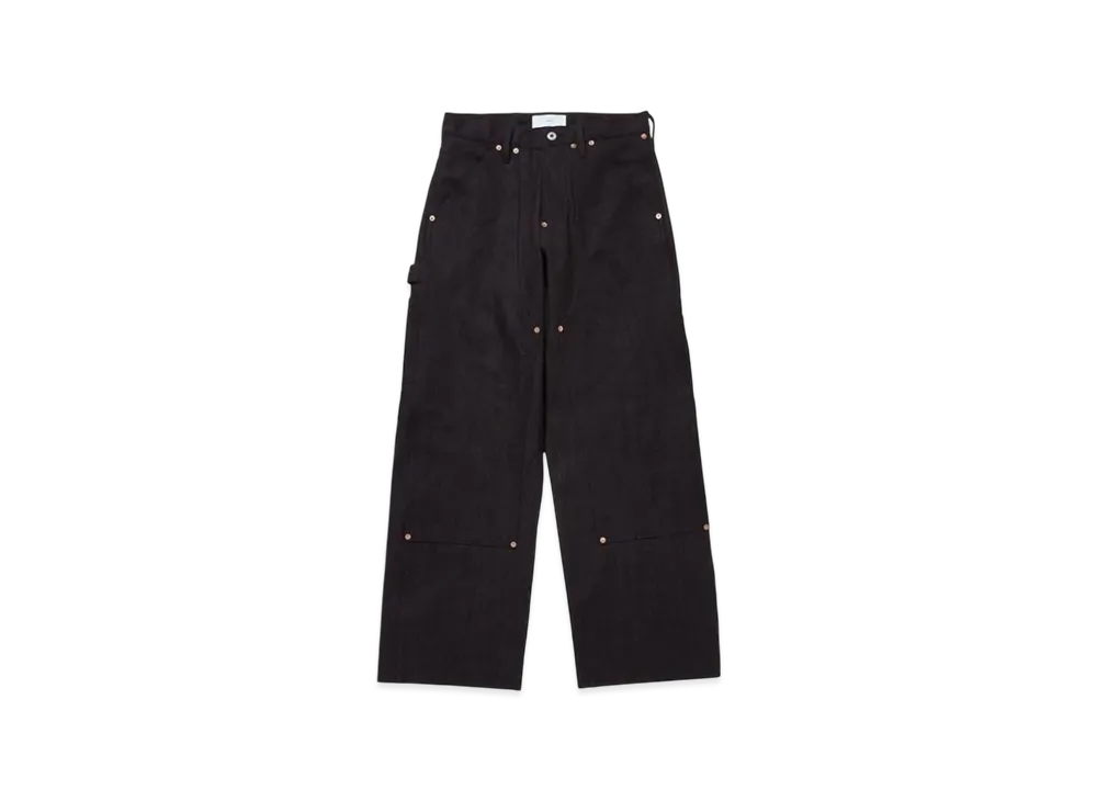 SUGARHILL Twisted Heather Denim Pants Double Knee "Red/Black"