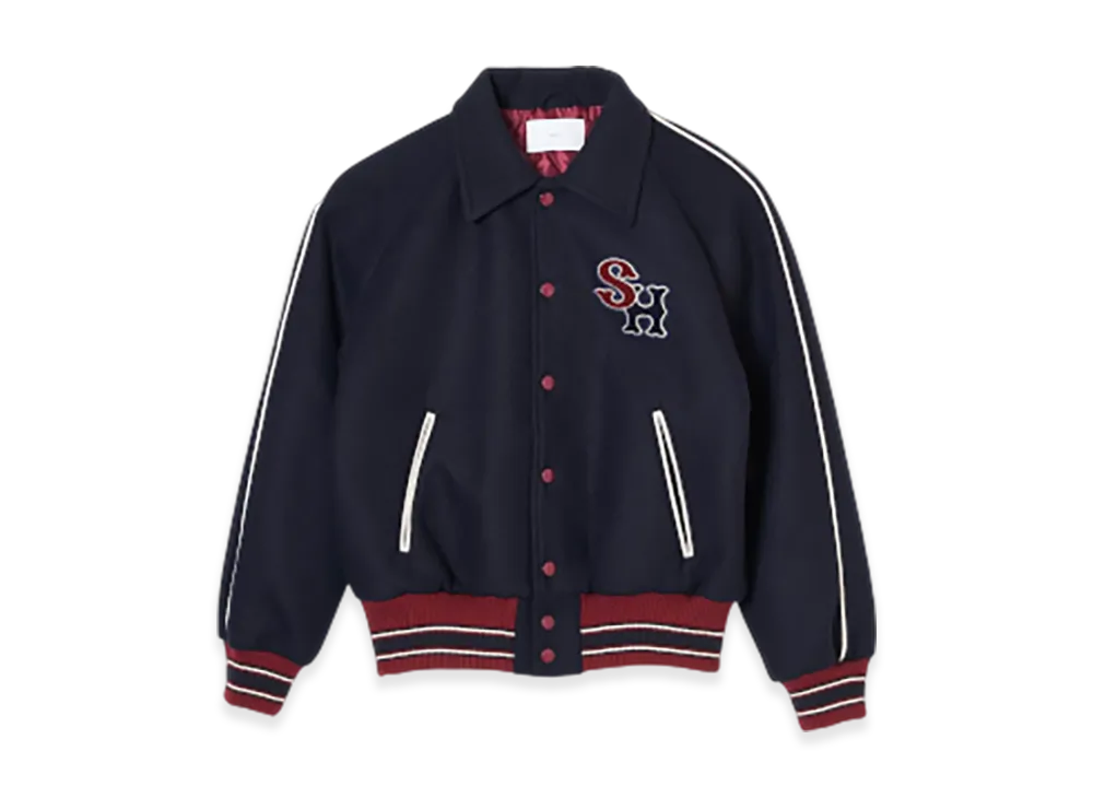 SUGARHILL Melton Studium Jacket "Navy"