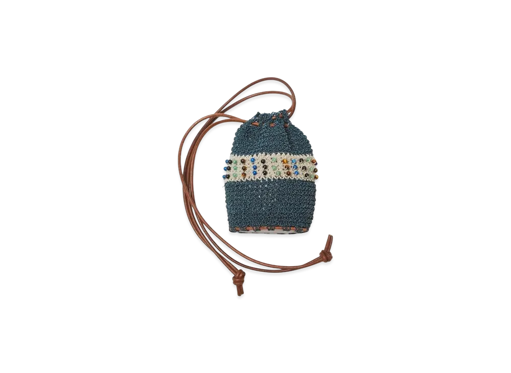 SUGARHILL Knitting Beads Bag Small "Mint Blue"