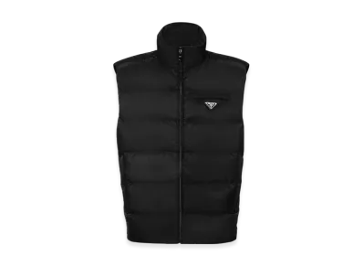 PRADA Triangle Logo Down Vest "Black"
