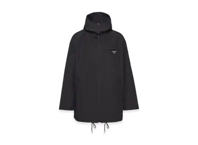 PRADA Technical Poplin Raincoat "Black"