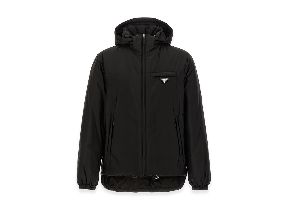 PRADA Re-Nylon Puffer Jacket With Detachable Hood "Black"