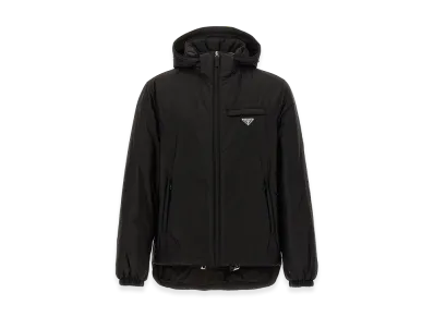 PRADA Re-Nylon Puffer Jacket With Detachable Hood "Black"