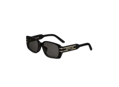 Dior DiorSignature S12F Rectangular Sunglasses "Black"