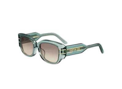 Dior DiorSignature S13F Rectangular Sunglasses "Transparent Sea Green"