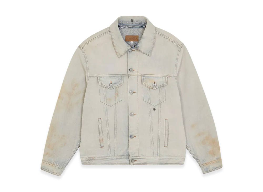 MM6 Maison Margiela Distressed Denim Jacket "Light Blue"