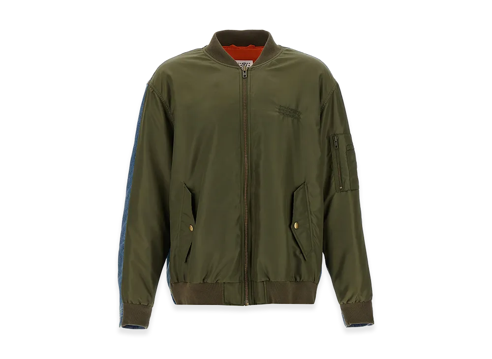 MM6 Maison Margiela Bimaterial Bomber Jacket "Multicolor"