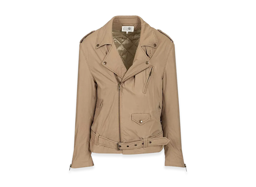 MM6 Maison Margiela Cotton Biker Jacket "Beige"