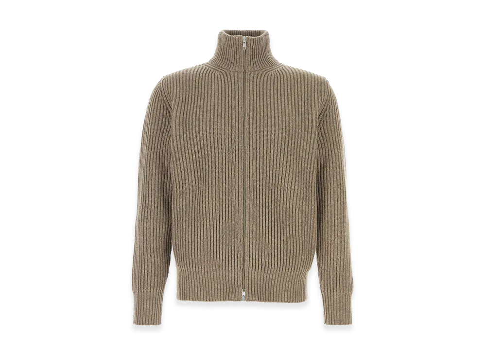 MM6 Maison Margiela Wool Blend Cardigan "Beige/Cappuccino/Tan"