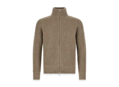 MM6 Maison Margiela Wool Blend Cardigan "Beige/Cappuccino"