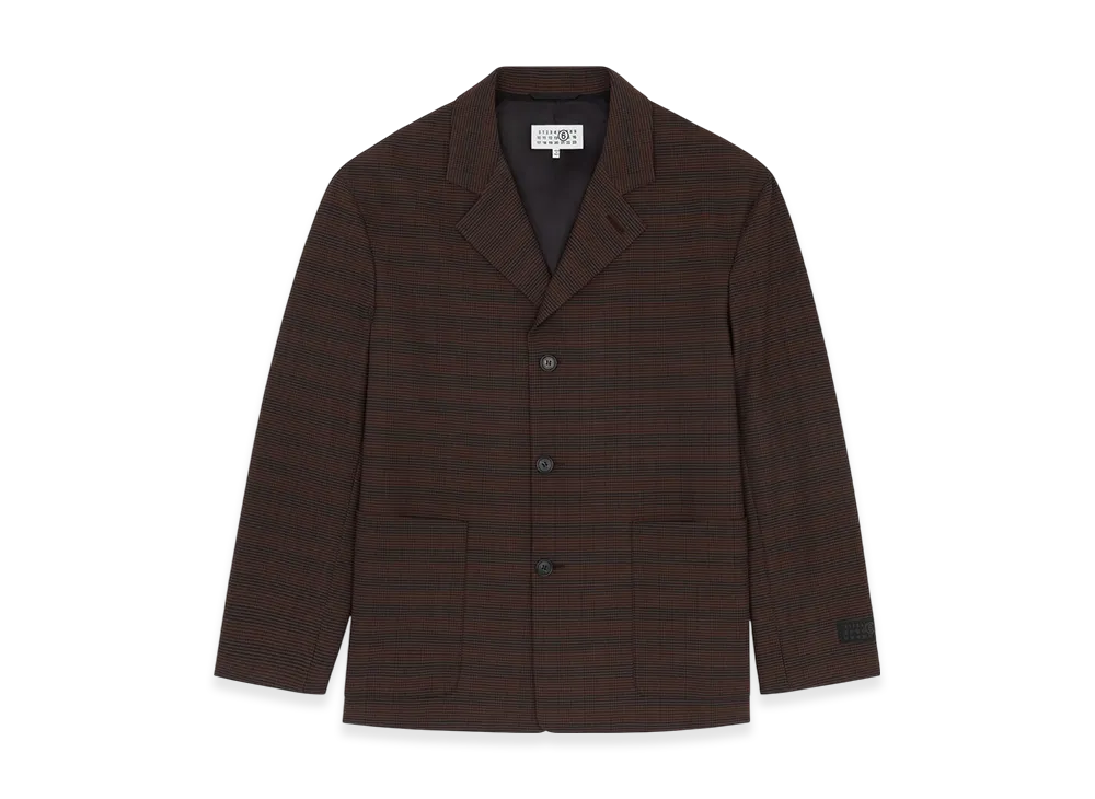 MM6 Maison Margiela Men's Check Blazer "Brown/Black"