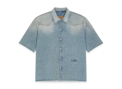 MM6 Maison Margiela Men's Denim Short Sleeve Shirt "Light Blue"