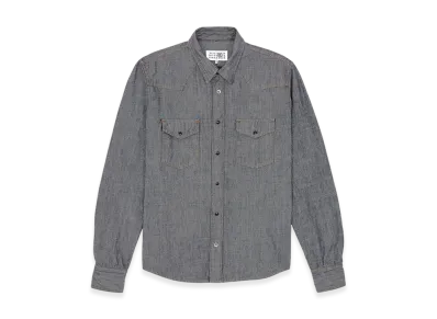 MM6 Maison Margiela Men's Rinse Denim Shirt "Gray"