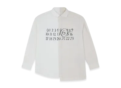 MM6 Maison Margiela Men's Numeric Asymmetric Shirt "White"