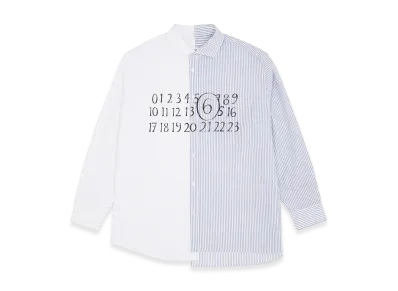 MM6 Maison Margiela Men's Numeric Asymmetric Shirt "White"